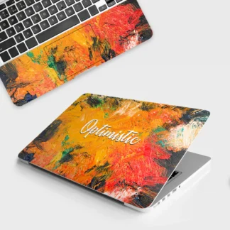 Be Optimistic laptop skin - Abstract vinyl skin by Thuk Store