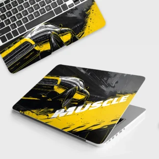 Black Muscle laptop skin - Cars & Bikes vinyl skin by Thuk Store