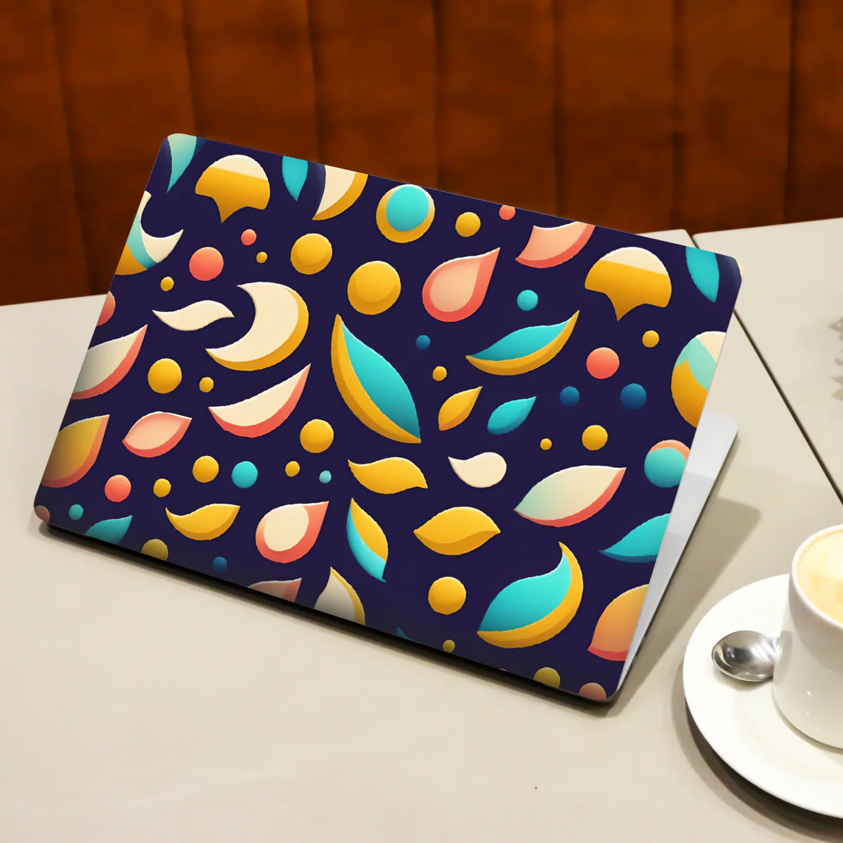 Blue and Yellow Leaves laptop skin - view 3 of 4