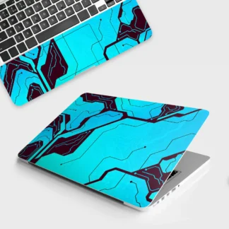 Blue Circuit laptop skin - Tech vinyl skin by Thuk Store