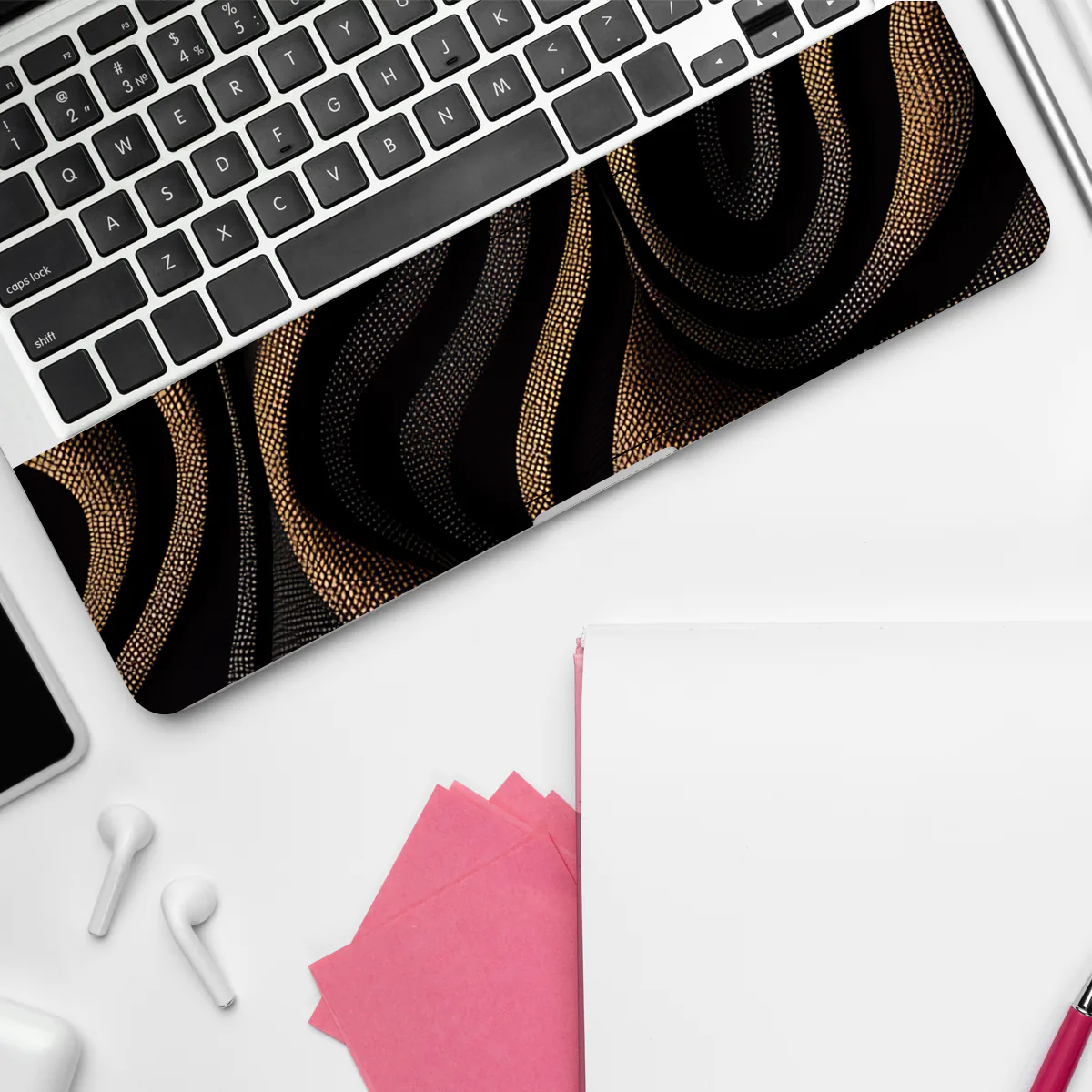 Brown Black Wave Pattern laptop skin - view 4 of 4