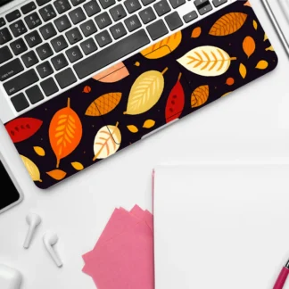 Brown Leaves laptop skin - Botanical vinyl skin by Thuk Store