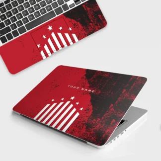 Captain Red with Name laptop skin - Patterns vinyl skin by Thuk Store