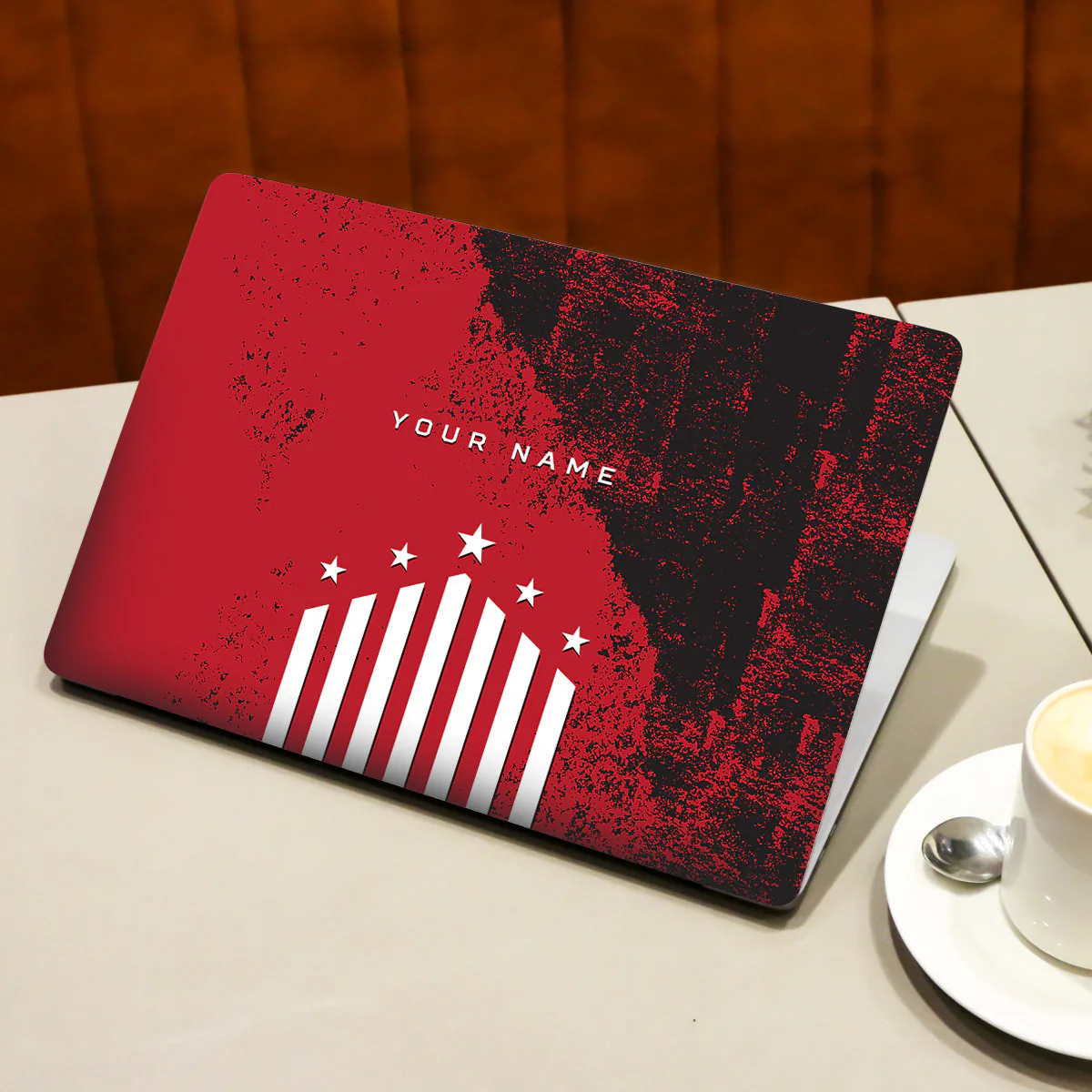 Captain Red with Name laptop skin - view 3 of 4