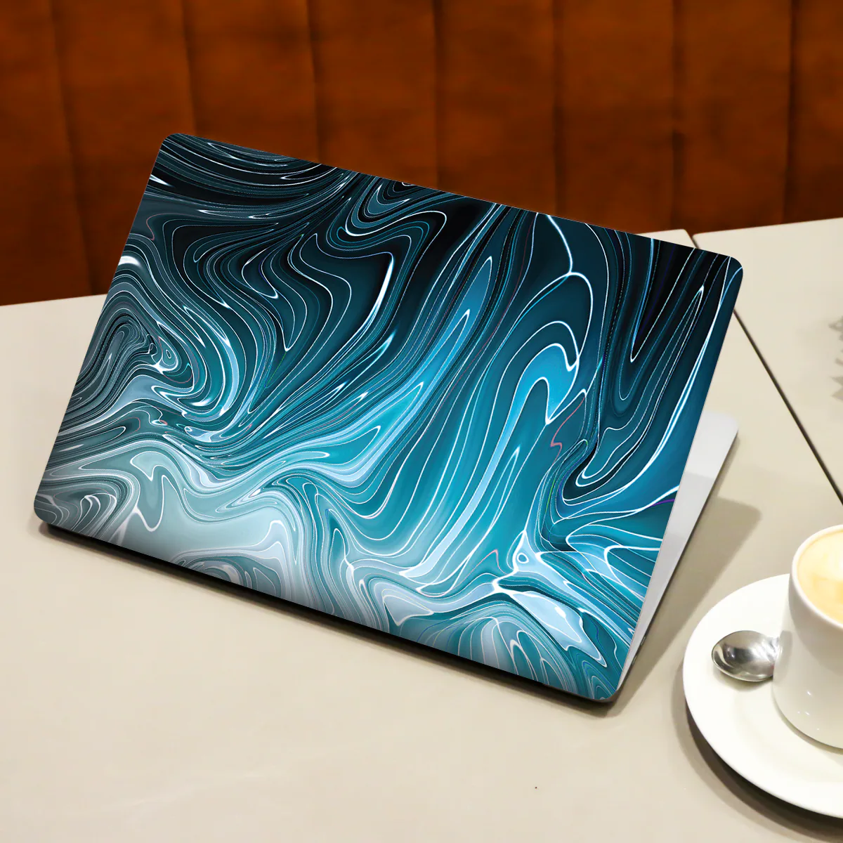 Cerulean Liquid Texture laptop skin - view 3 of 4
