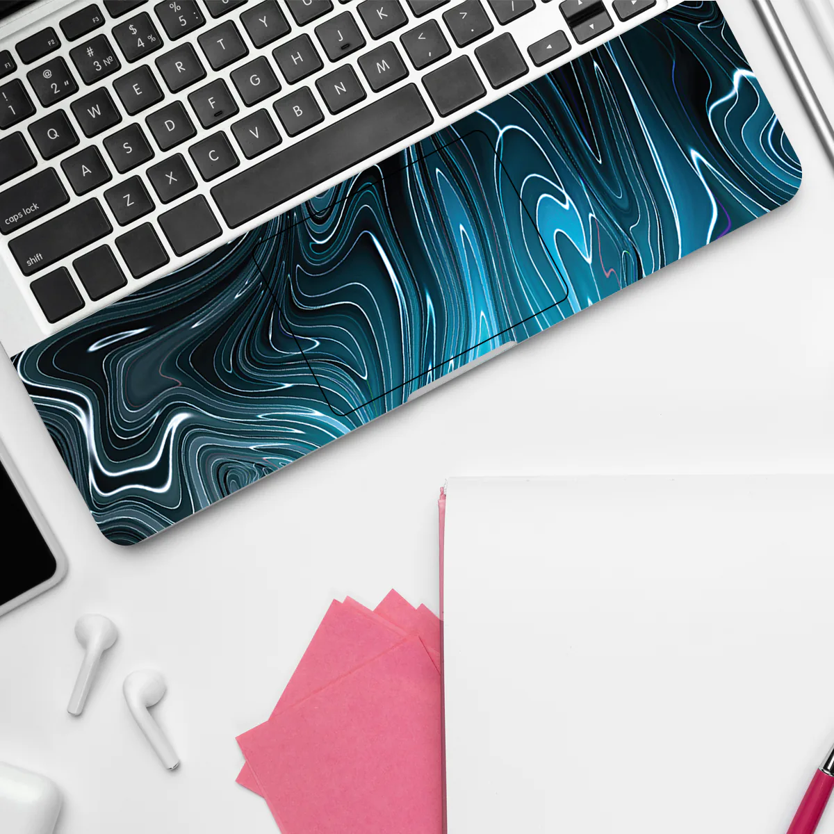 Cerulean Liquid Texture laptop skin - view 4 of 4