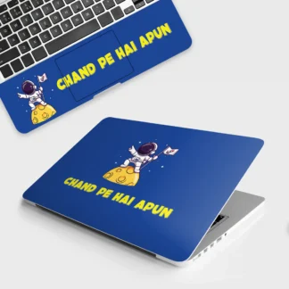 Chand Pe Hai Apun laptop skin - Desi vinyl skin by Thuk Store