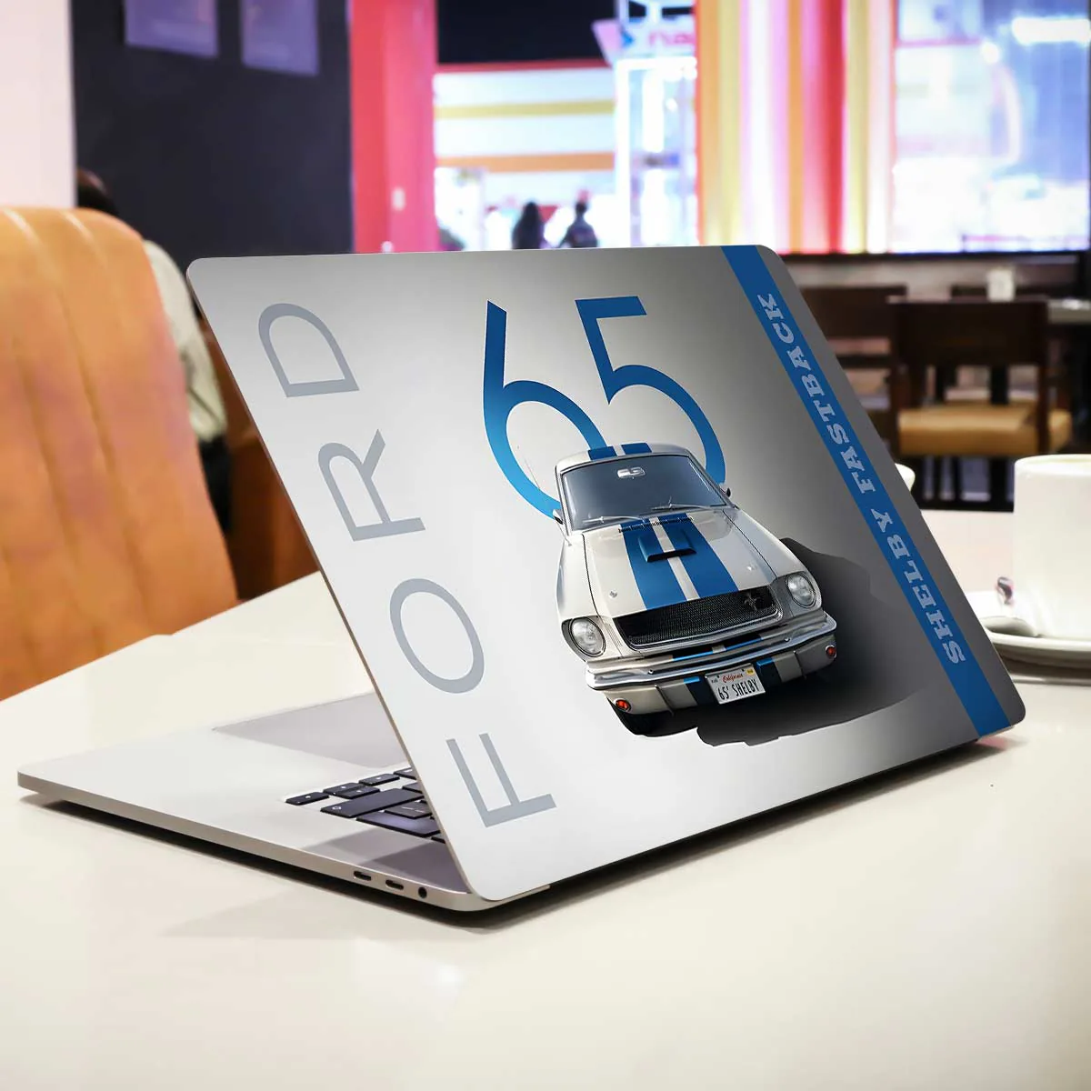 Cobalt Blue Shelby Mustang GT350 laptop skin - view 2 of 4