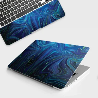 Cobalt Liquid Design laptop skin - Marble vinyl skin by Thuk Store