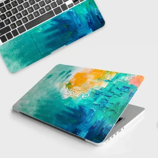 Color Ribbons laptop skin - Abstract vinyl skin by Thuk Store