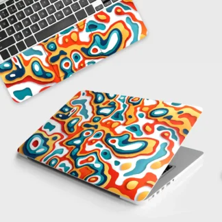 Coral Topography laptop skin - Maps vinyl skin by Thuk Store