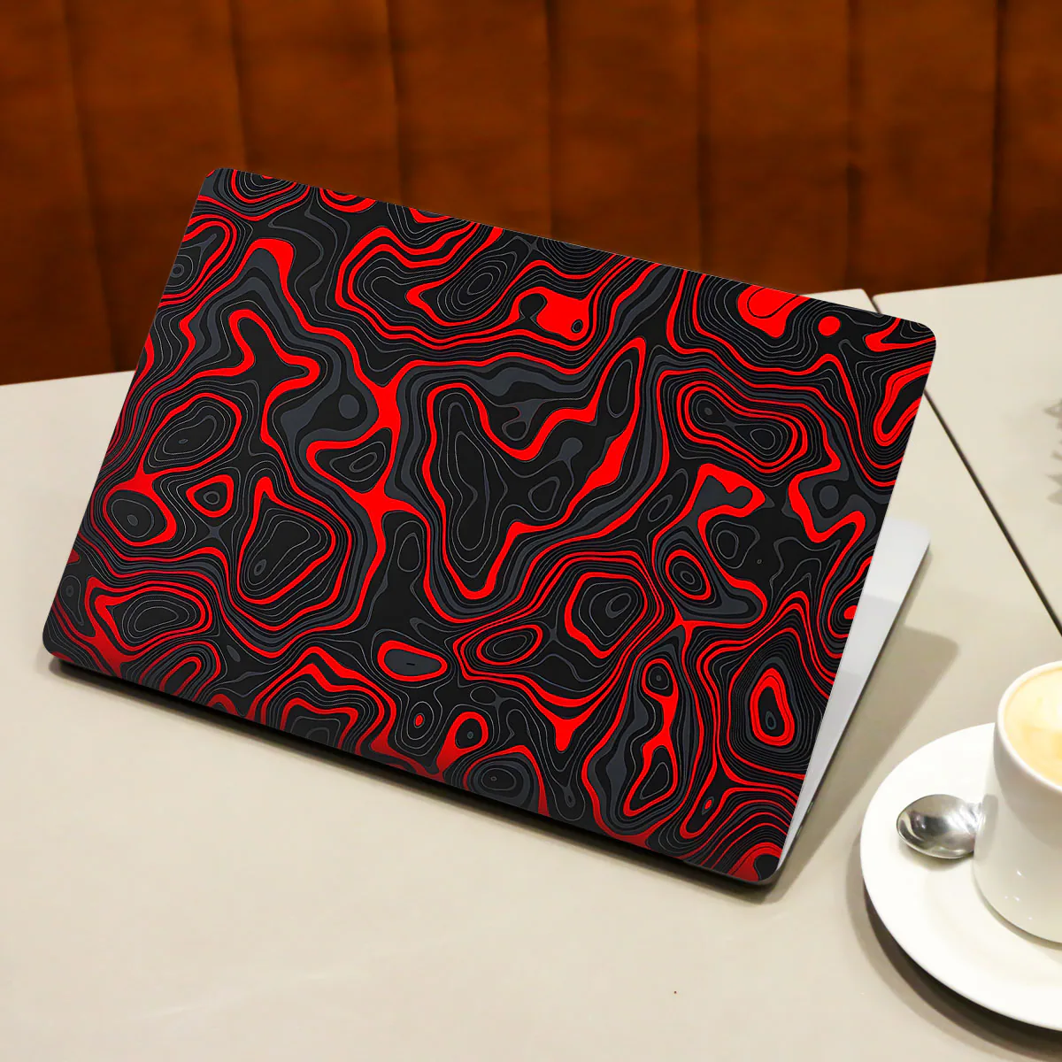 Crimson Waves laptop skin - view 3 of 4