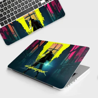 Cyberpunk Back Alley Rebel laptop skin - Cyberpunk vinyl skin by Thuk Store