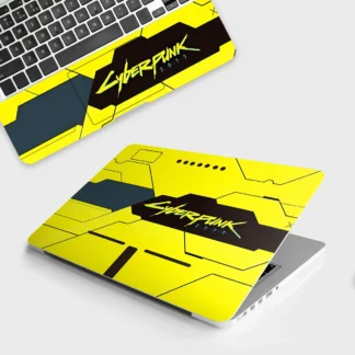 Cyberpunk Yellow Schematic laptop skin - Cyberpunk vinyl skin by Thuk Store