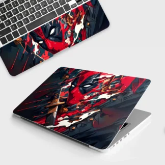 Deadpool Artful Chaos with Katana laptop skin - Comics vinyl skin by Thuk Store