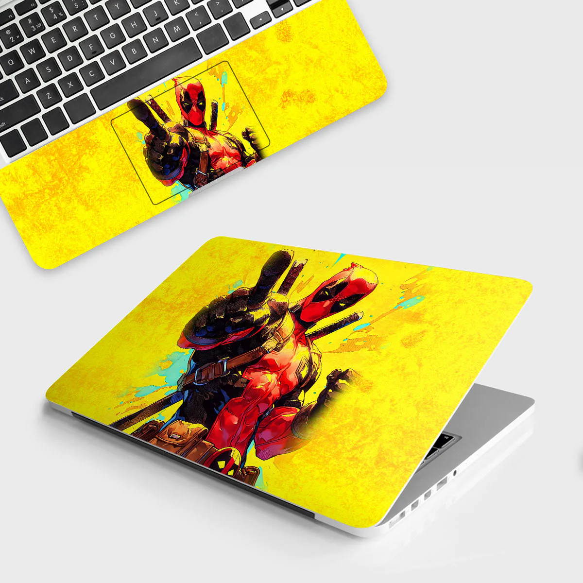 Deadpool Strikes Again laptop skin - Comics vinyl skin by Thuk Store