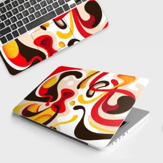 Ember Curves laptop skin - Abstract vinyl skin by Thuk Store