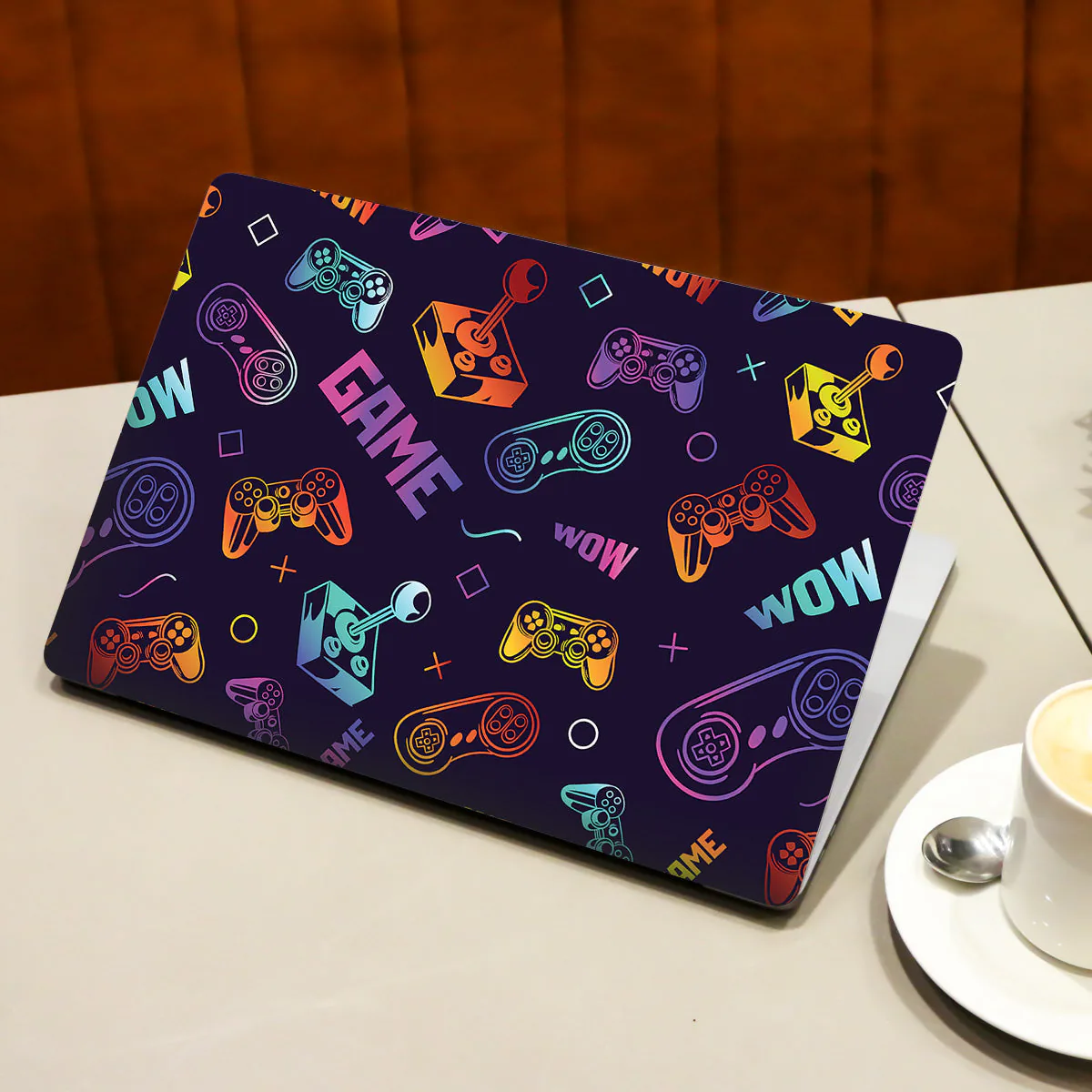 Fluorescent Game Controller Pattern laptop skin - view 3 of 4