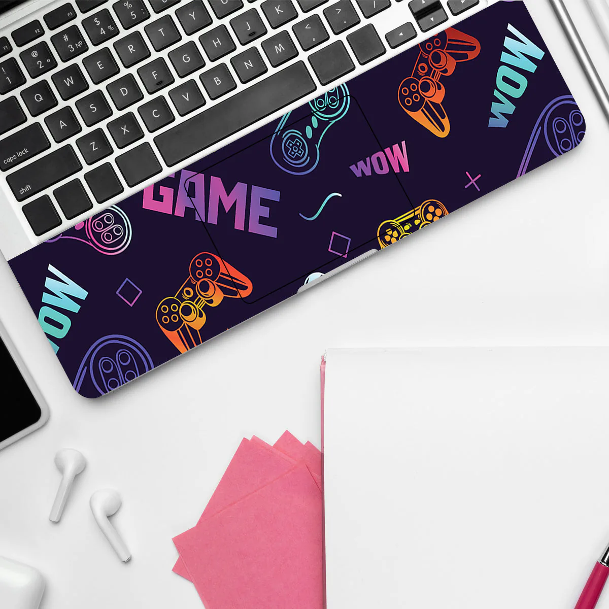 Fluorescent Game Controller Pattern laptop skin - view 4 of 4