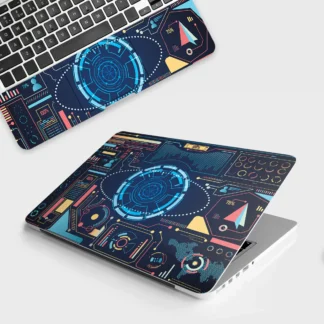 Futuristic Hud Interface laptop skin - Tech vinyl skin by Thuk Store