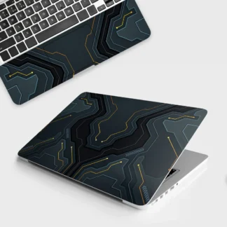 Futuristic Techno laptop skin - Tech vinyl skin by Thuk Store
