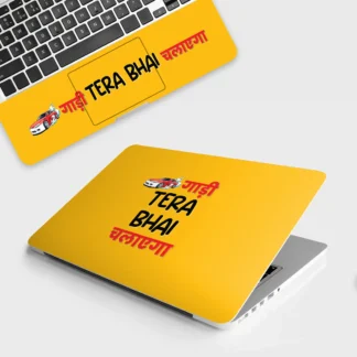 Gaadi Tera Bhai Chalayega laptop skin - Patterns vinyl skin by Thuk Store