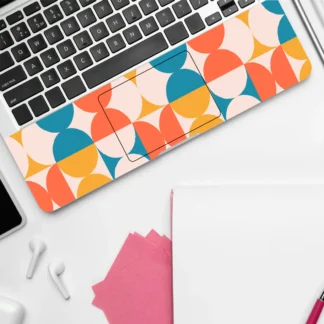 Geometric Orange Pattern laptop skin - Abstract vinyl skin by Thuk Store