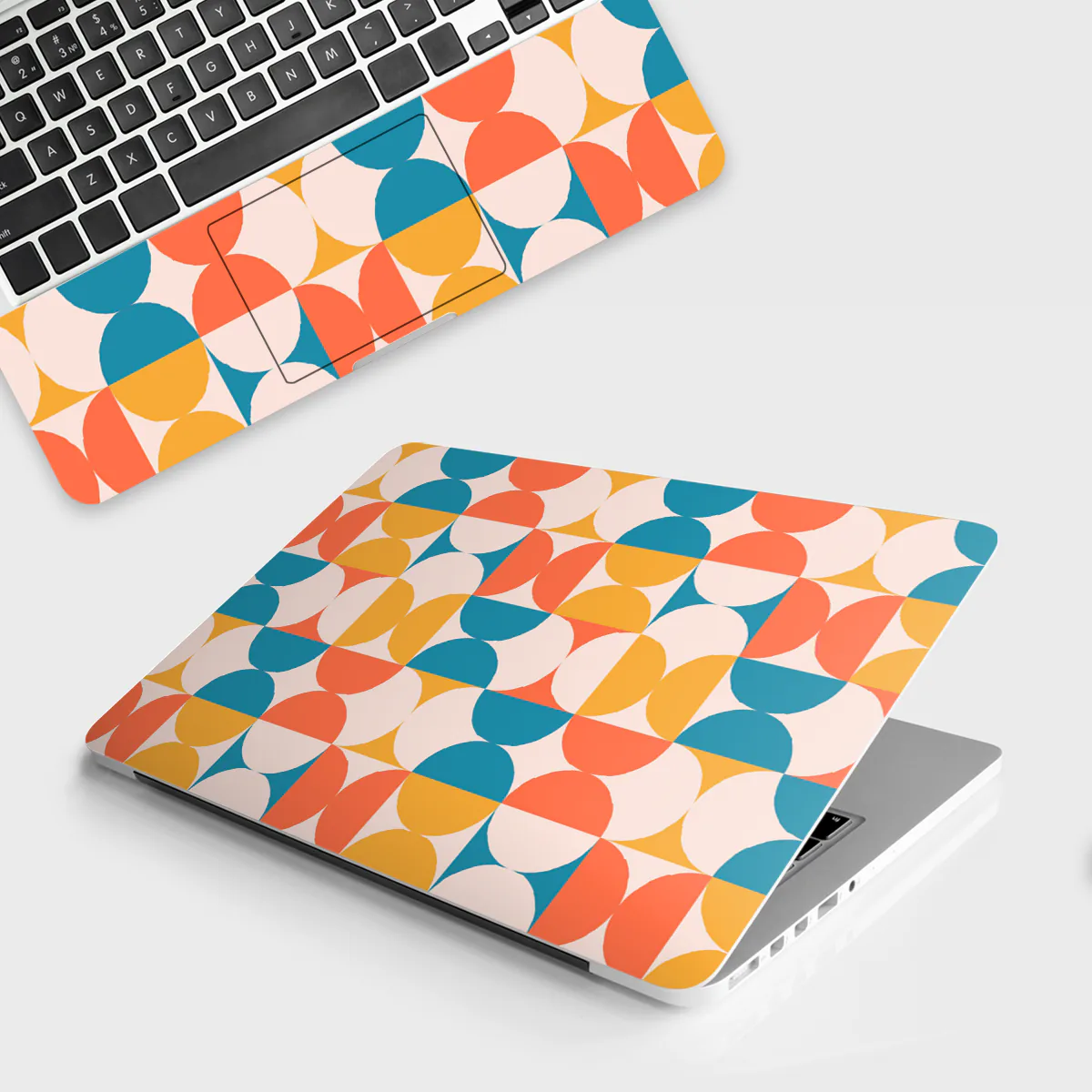Geometric Orange Pattern laptop skin - view 2 of 4