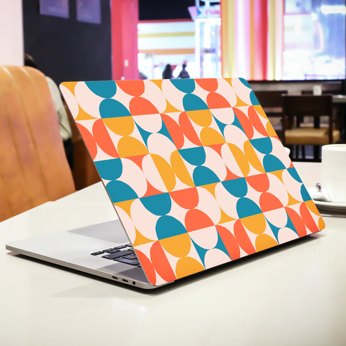 Geometric Orange Pattern laptop skin - view 3 of 4