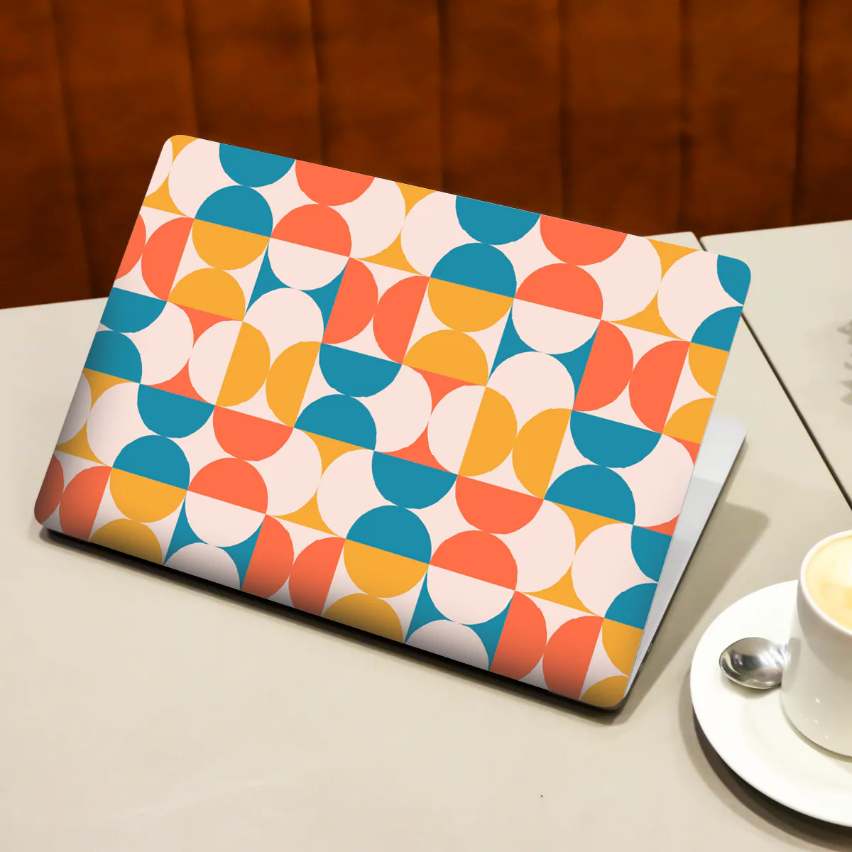 Geometric Orange Pattern laptop skin - view 4 of 4