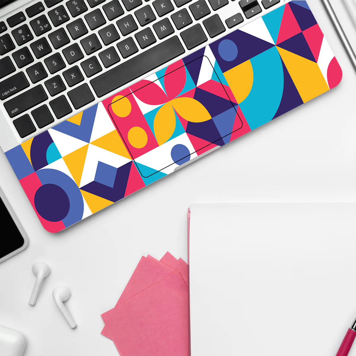 Geometric Shapes laptop skin - Abstract vinyl skin by Thuk Store