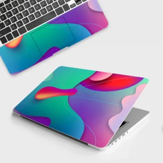 Gradient Blobs laptop skin - Abstract vinyl skin by Thuk Store