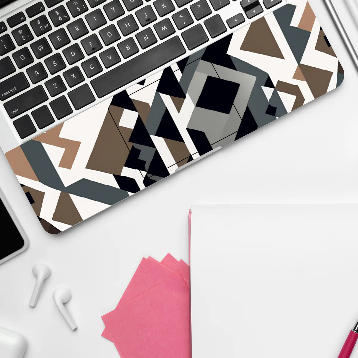 Grey Brown Geometric laptop skin - view 4 of 4