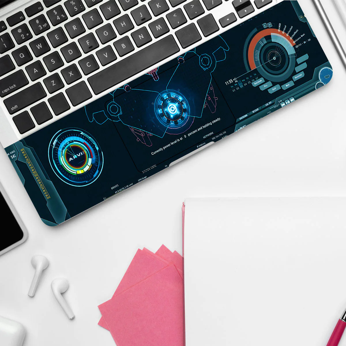 Iron Man Blue Interface Design laptop skin - view 4 of 4