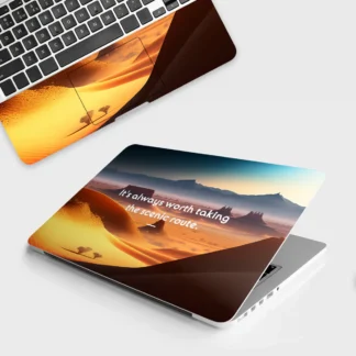 Its always worth taking the scenic route laptop skin - Quotes vinyl skin by Thuk Store