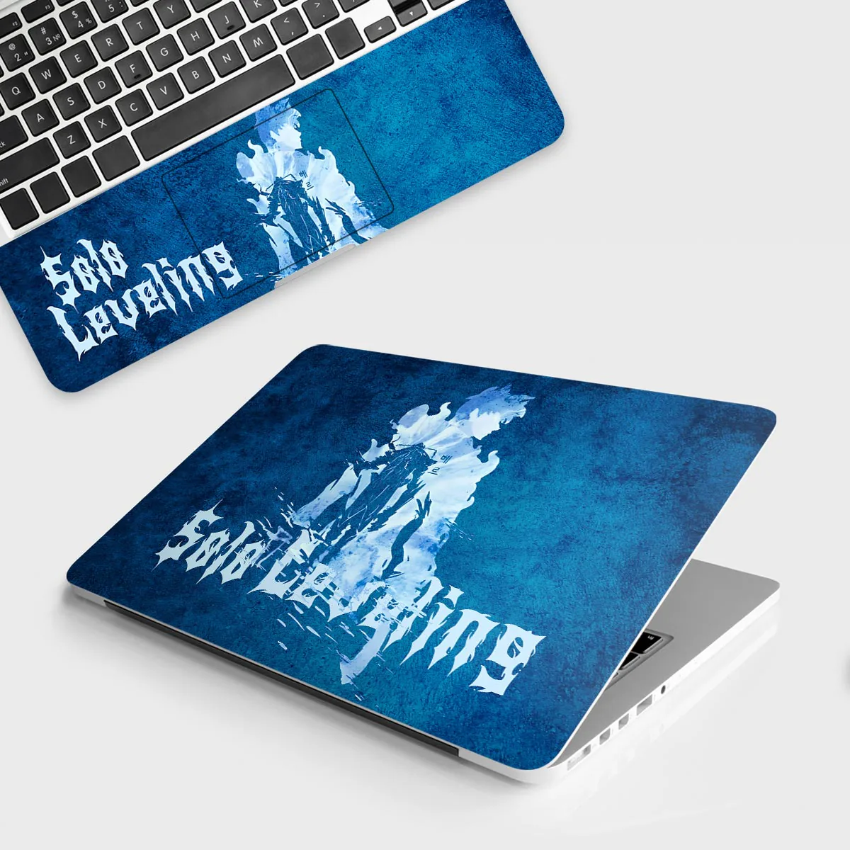Jin Woo and Beru Silhouette laptop skin - Anime vinyl skin by Thuk Store