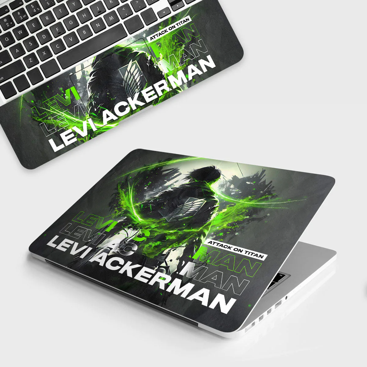 Levi Battle Fury laptop skin - Anime vinyl skin by Thuk Store