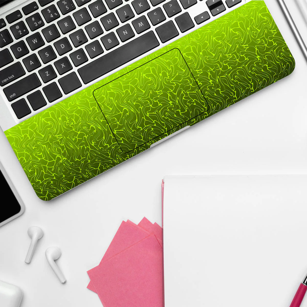 Lime Yellow to Black Gradient laptop skin - view 4 of 4