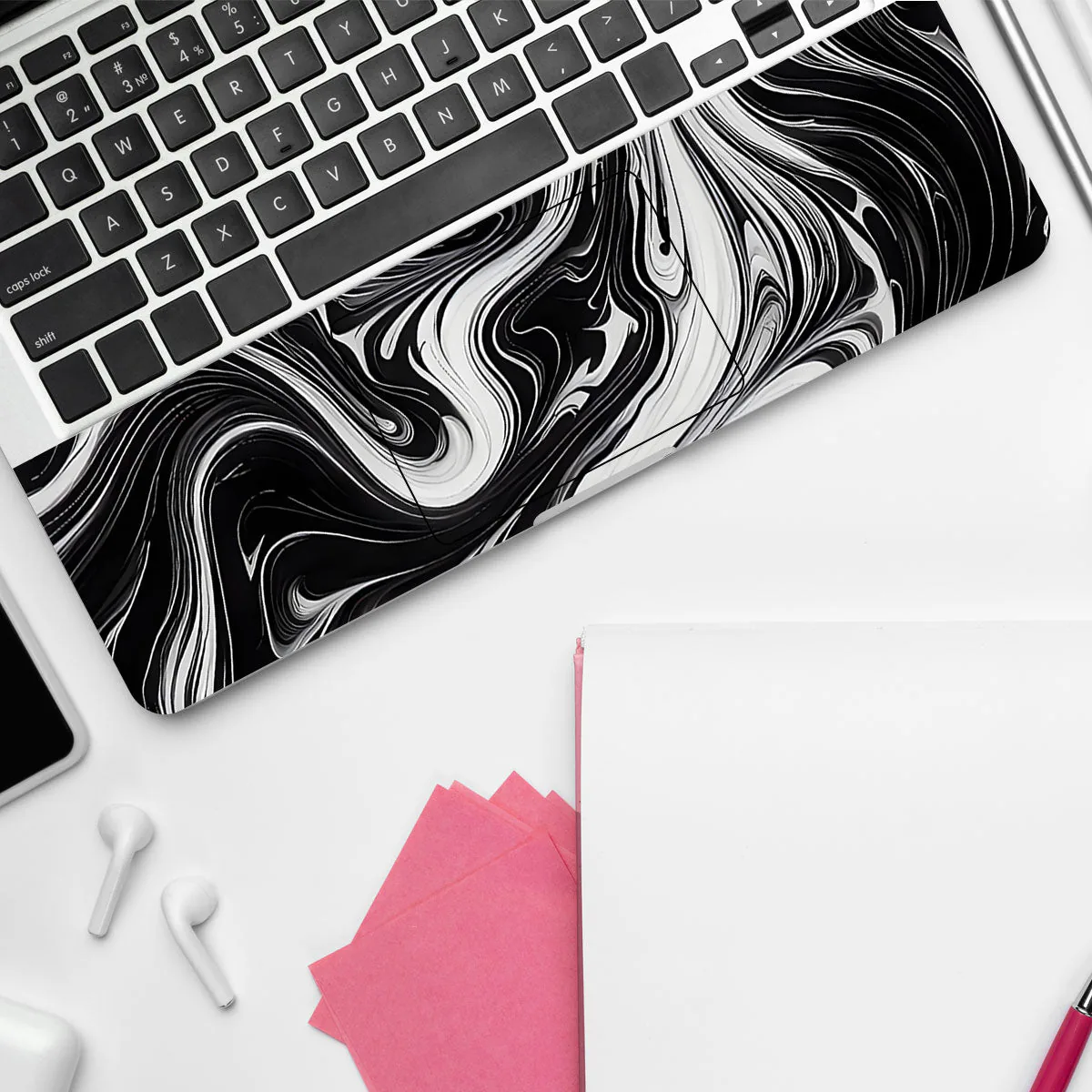 Liquid Shades of Gray laptop skin - view 4 of 4