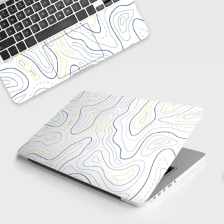 Minimalist Colorful Contours laptop skin - Maps vinyl skin by Thuk Store