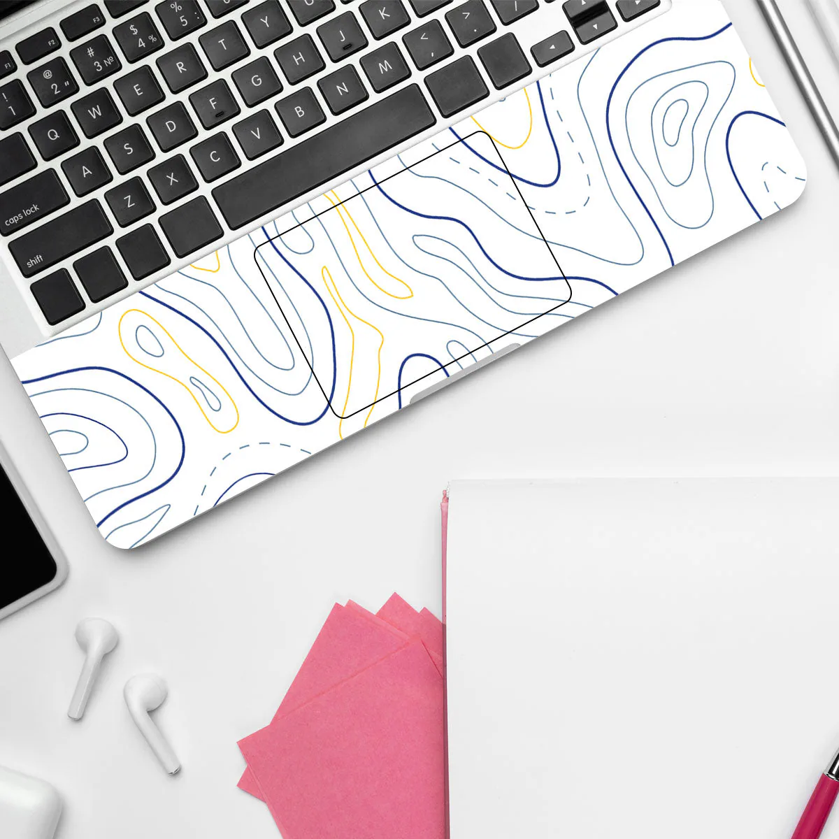 Minimalist Colorful Contours laptop skin - view 4 of 4