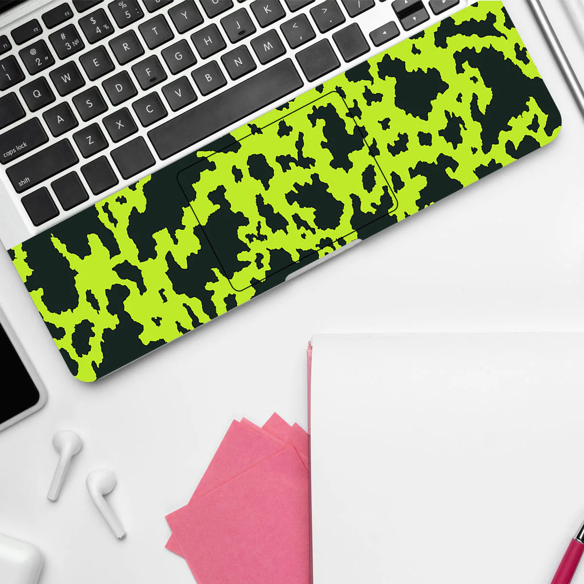 Neon Green Splatter laptop skin - view 4 of 4