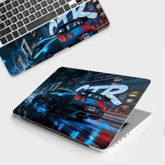 Neon GTR Nights laptop skin - Cars & Bikes vinyl skin by Thuk Store