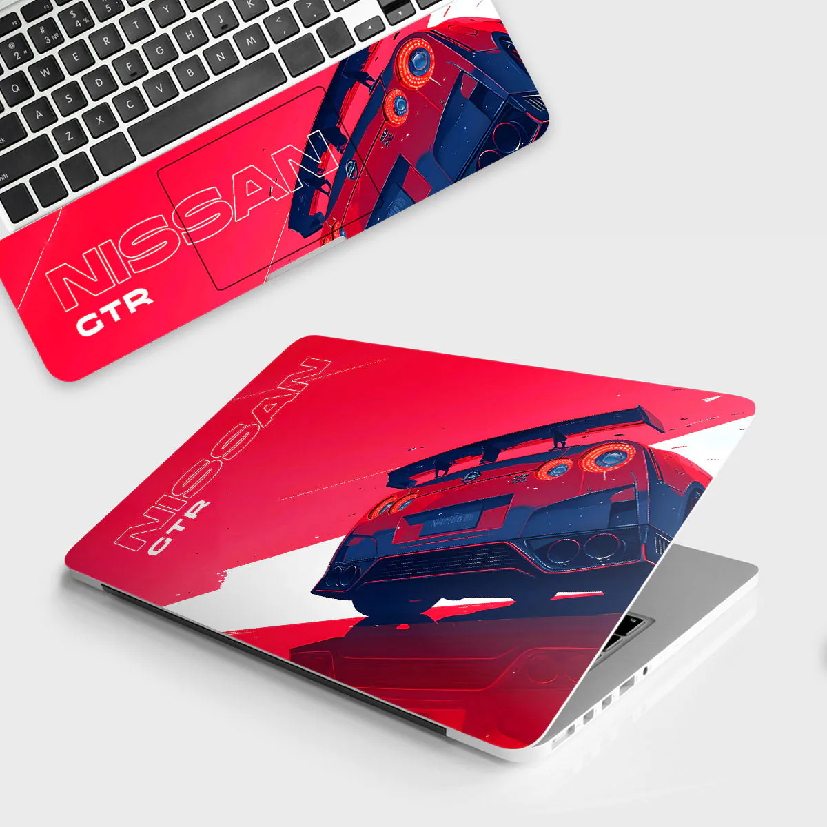 Nissan GTR in Red laptop skin - Cars & Bikes vinyl skin by Thuk Store