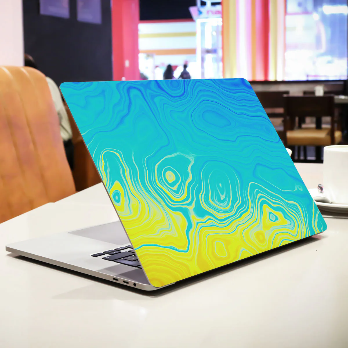 Ocean Gradient Waves laptop skin - view 2 of 4