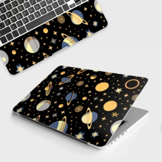 Planet and Starts Patterns laptop skin - Abstract vinyl skin by Thuk Store
