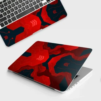 Red Flow laptop skin - Abstract vinyl skin by Thuk Store