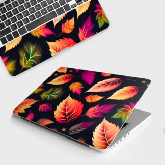 Red Leaves laptop skin - Botanical vinyl skin by Thuk Store
