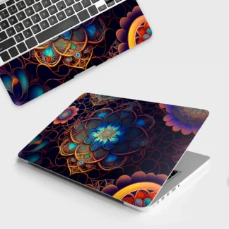 Royal Flower laptop skin - Botanical vinyl skin by Thuk Store