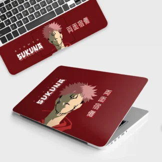 Ryomen Sukuna Minimalist laptop skin - Anime vinyl skin by Thuk Store
